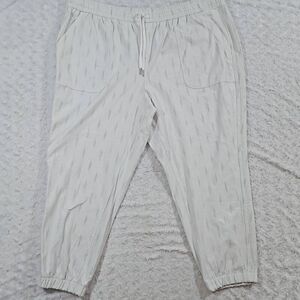 Athleta womens size 26 Farallon Printed Jogger Spliced Magic Veil Grey Lounge Ca